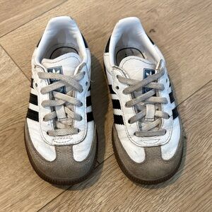 Adidas Kids White and Black Sneakers